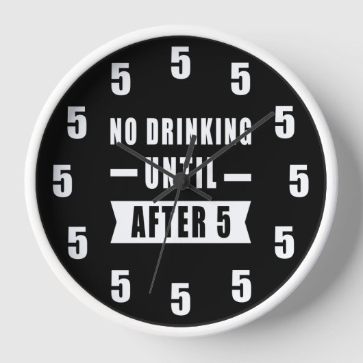 5 - おもしろい以降まで飲まない 壁時計 (正面)