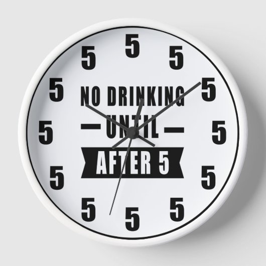 5 - おもしろい以降まで飲まない 壁時計 (正面)