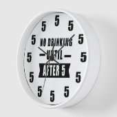 5 - おもしろい以降まで飲まない 壁時計 (傾斜)
