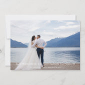 5 エレガントモダン写真の日付を保存結婚する 招待状 (裏面)