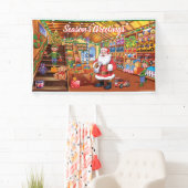 5' カスタム x 3'クリスマスビニールバナーサンタ 横断幕 (インサイチュ)