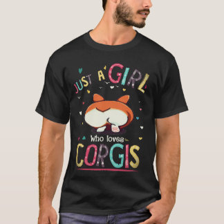 5 コーギーが大好きな女の子 Tシャツ