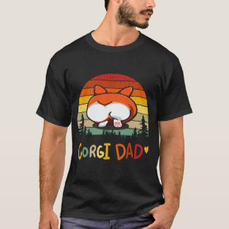 5 コーギー お父さん コーギー Tシャツ