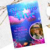 『5』- マーメイドの写真付き招待状 招待状