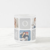 5-モダンフォトコラージュ母/母すりガラスコーヒー フロストグラスマグカップ (中央)