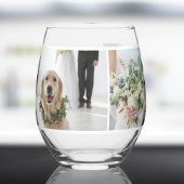 5 モダンフォトコラージュ結婚の形見 ステムなしワイングラス