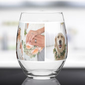 5 モダンフォトコラージュ結婚の形見 ステムなしワイングラス