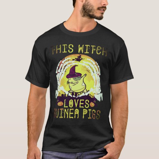 5 モルモット大好き魔女のハロウィン Tシャツ (正面)