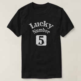 5 – ラッキーナンバー5運 Tシャツ