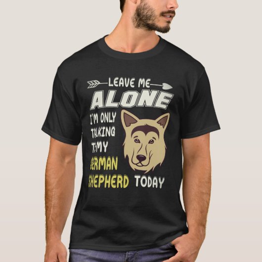 5 人のジャーマンシェパードに話しかけてるんだからほっといて Tシャツ (正面)