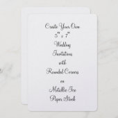 5"作成して下さいあなた自身の結婚式招待状をx 7" 招待状 (正面/裏面)