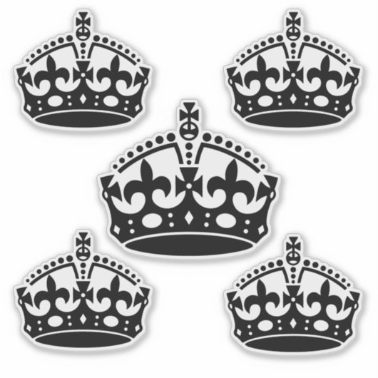 5 保Calm Crown Black シール (正面)