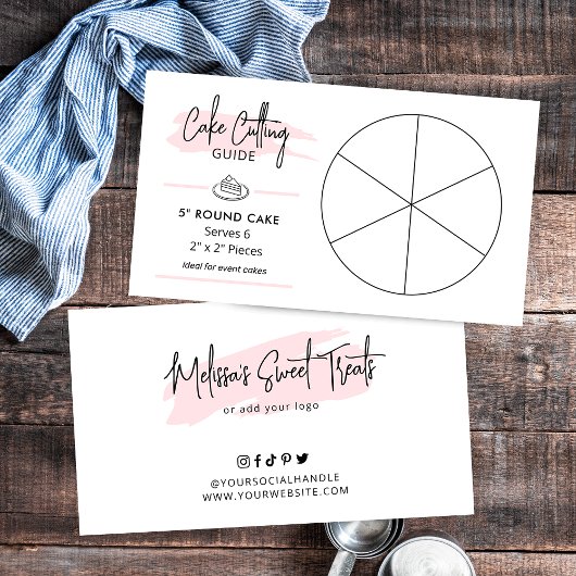 5"円形お誕生日ケーキ切断ガイド2x2サービス エンクロージャーカード