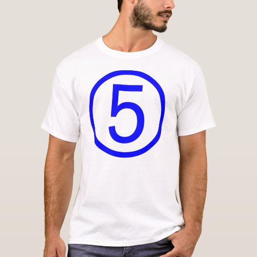 5、数字の5 Tシャツ (正面)