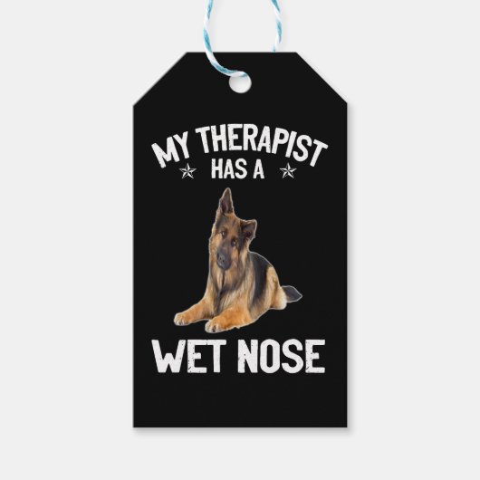 5 私のセラピストは濡れた鼻をしている ギフトタグ (正面)