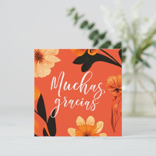 5.空白の25インチフラットスクエアサンキューカードスペインの サンキューカード (スタンド正面)