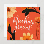 5.空白の25インチフラットスクエアサンキューカードスペインの サンキューカード (正面/裏面)