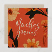 5.空白の25インチフラットスクエアサンキューカードスペインの サンキューカード (正面/裏面)