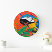 5 0時オウムの壁時計 ラージ壁時計 (ホーム)