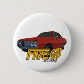 5-0赤 缶バッジ (正面)