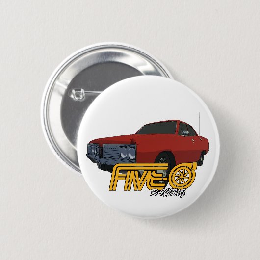5-0赤 缶バッジ (正面&裏面)