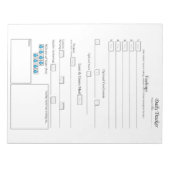 5 - 1 Daily Food Tracker ノートパッド (正面)