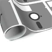 5.25インチフロッピー・ディスク-古いコンピュータディスケット ラッピングペーパー (ロールコーナー)