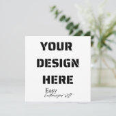 5.25インチx 5.25インチポートレートカード 招待状 (スタンド正面)