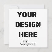 5.25インチx 5.25インチポートレートカード 招待状 (正面)