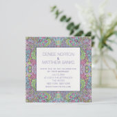 5.25インチx 5.25インチGroovyデイジー結婚式招待状 招待状 (スタンド正面)