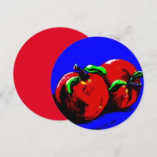 5.25 x 5.25インビテーションサークル 招待状 (正面/裏面)