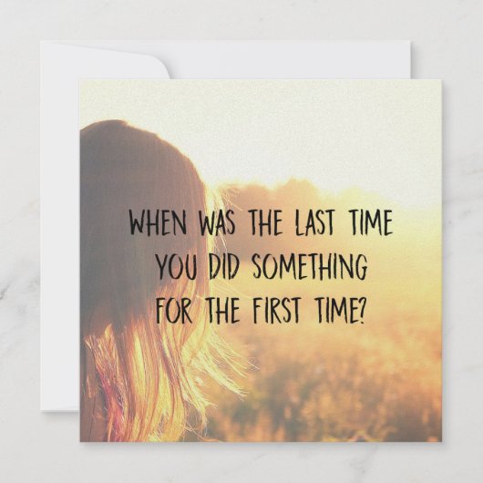 5.25 x 5.25カードを1枚取る 招待状 (正面)