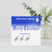 5.25 X 5.25人の3人の賢者のメリークリスマスのパーティー 招待状 (スタンド正面)