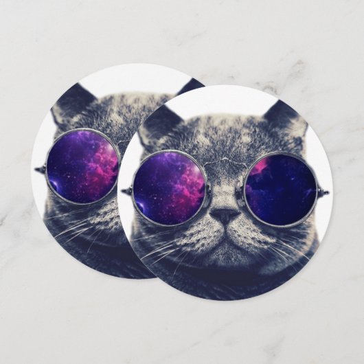 5.25 x 5.25招待状円 招待状 (正面/裏面)