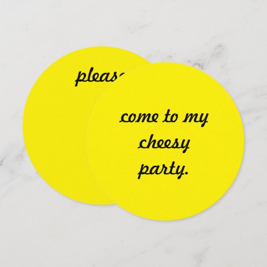 5.25 x 5.25招待状円 招待状 (正面/裏面)