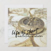 5.25 x 5.25 デイリーゴールカード 招待状 (正面/裏面)