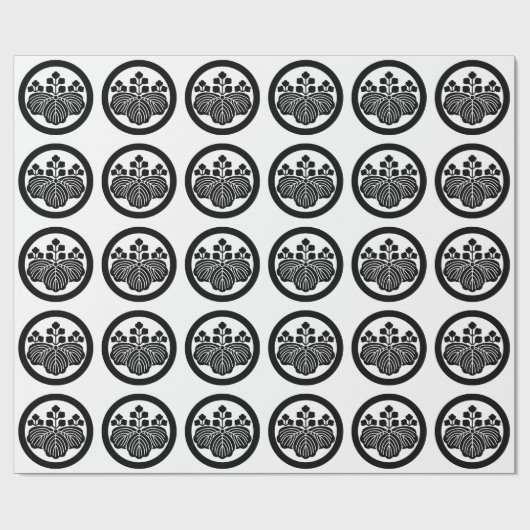 5-3開花円形の桐 ラッピングペーパー (フラット)