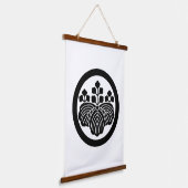 5-3開花円形の桐 吊り下げ型タペストリー (傾斜あり)