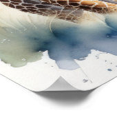 5:4の水彩画ベビーギザギリの絵 ポスター (角)