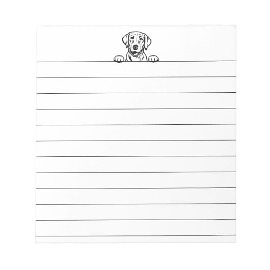 5.5インチx6インチライニングラブラドールメモ帳 ノートパッド (正面)