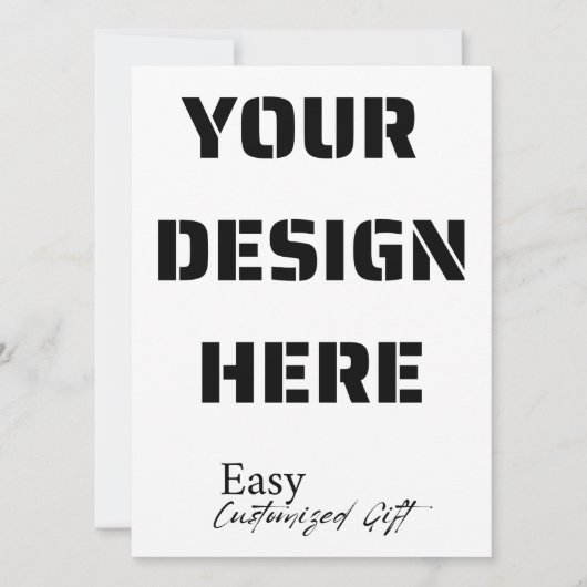 5.5インチx 7.5インチポートレートカード 招待状 (正面)