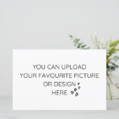 5.5インチx 8.5インチエンクロージャカードのカスタマイズ – ランドスケープ (スタンド正面)