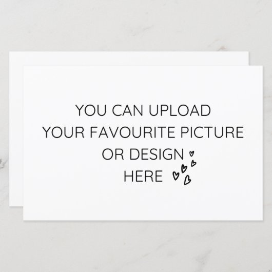 5.5インチx 8.5インチエンクロージャカードのカスタマイズ – ランドスケープ (正面/裏面)