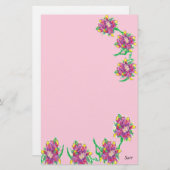 5.5インチx 8.5インチ文房具/アジアユリ 便箋 (正面/裏面)