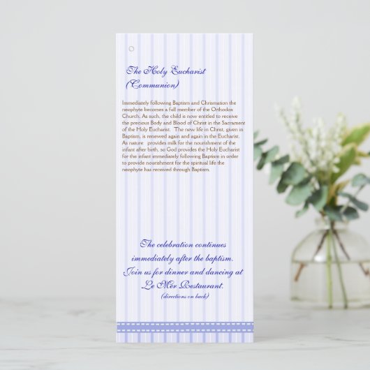 5/5ページのギリシャ正教会の洗礼プログラム プログラム (スタンド正面)