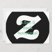 5.5時間365日の垂直および水平招待状 招待状 (裏面)