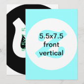 5.5時間365日の垂直および水平招待状 招待状 (正面/裏面)