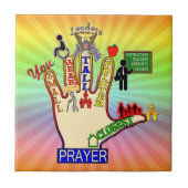 5 5本の指の祈りの言葉の援助 タイル (正面)