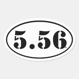 5.56ステッカー 楕円形シール