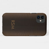 5/5sフェイクなレザールックのモノグラム Case-Mate iPhoneケース (裏面(横))